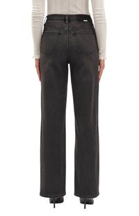 DAZE City Straight Leg Jeans in black double dip - women's jeans - alternate view