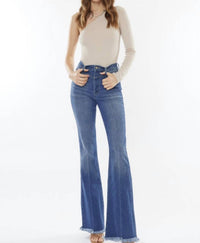 Kancan - High Rise Flare Leg Jeans