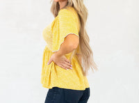 Hem & Thread - Ditsy Print Peplum Top