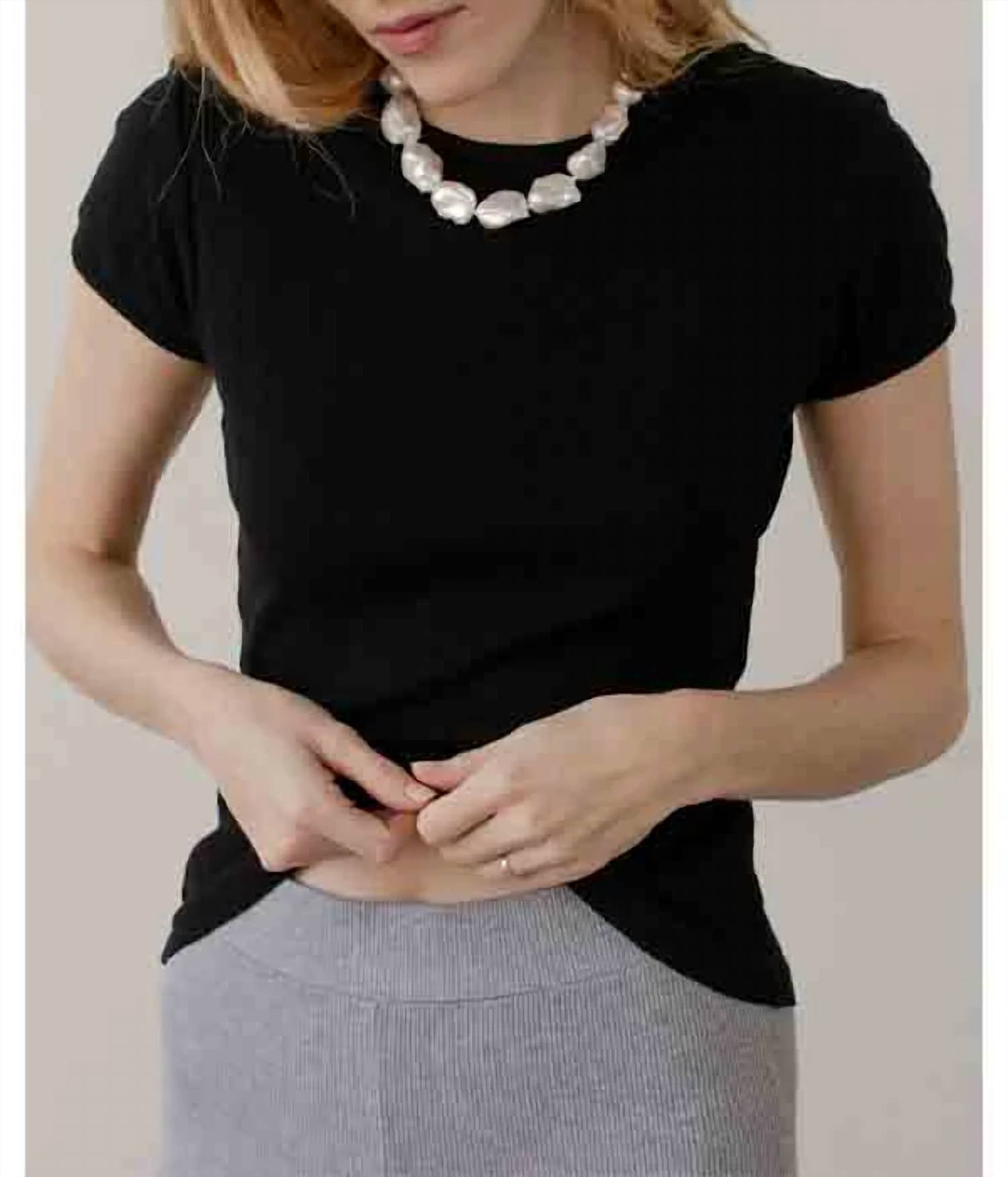 Donni. - Pointelle Baby Tee