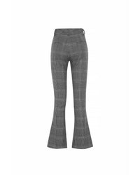 Theo The Label - Women's Eudora Cropped Bootcut Sequined Prince Of Wales Pant