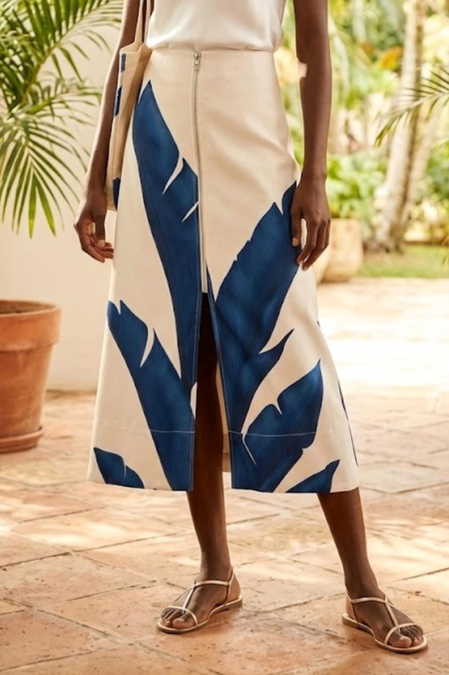 Andres Otalora - Isla Lejana Front Zip Midi Skirt