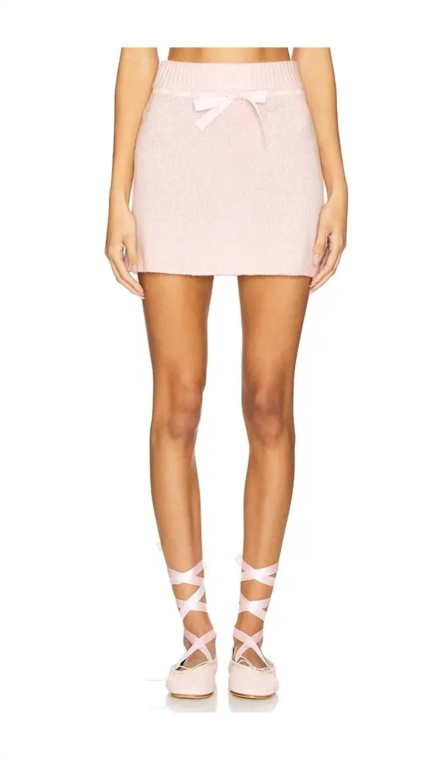 for Love & Lemons As If Mini Skirt in pink - women's skirt