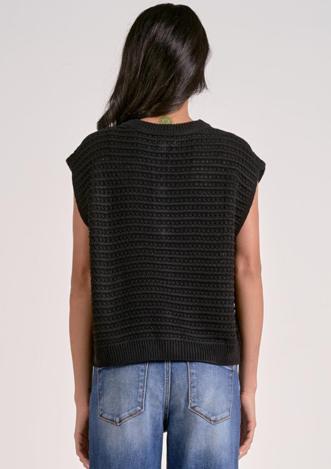 Elan - Textured Sleeveless Cardigan