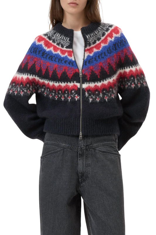 Closed - Cropped Jacquard Cardigan