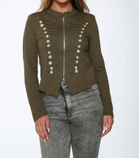 Orchid Bloom - Passementerie Detailed Military Jacket