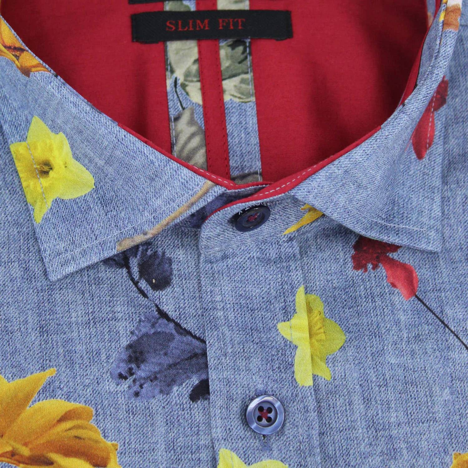 Eight X - Daisies On Indigo Button Down Shirt