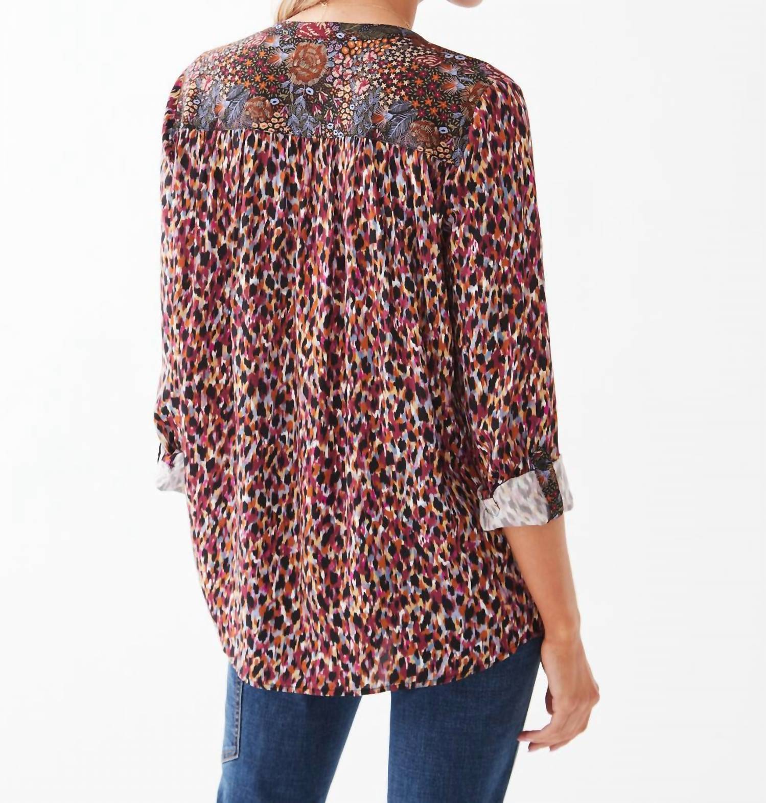 Fdj - Smocking Detail Roll Up Sleeve Shirt