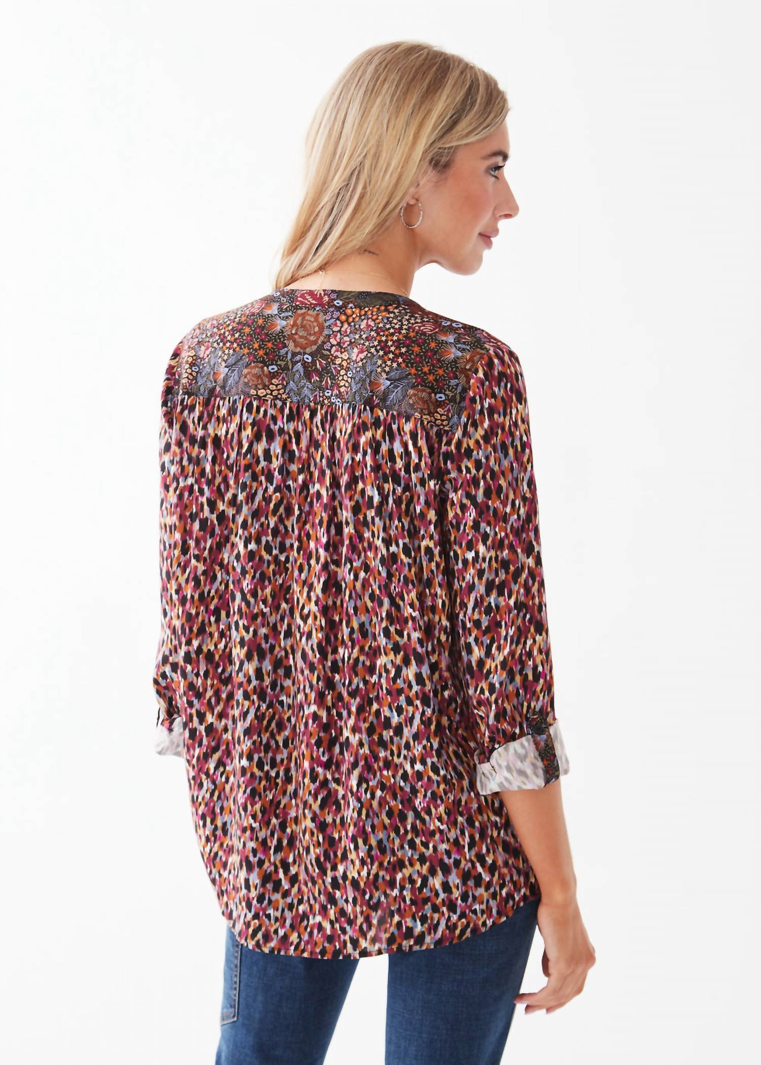 Fdj - Smocking Detail Roll Up Sleeve Shirt