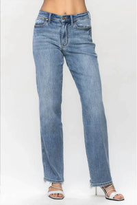 Judy Blue - Women's Mid Rise Cell Phone Pocket Dad Jeans