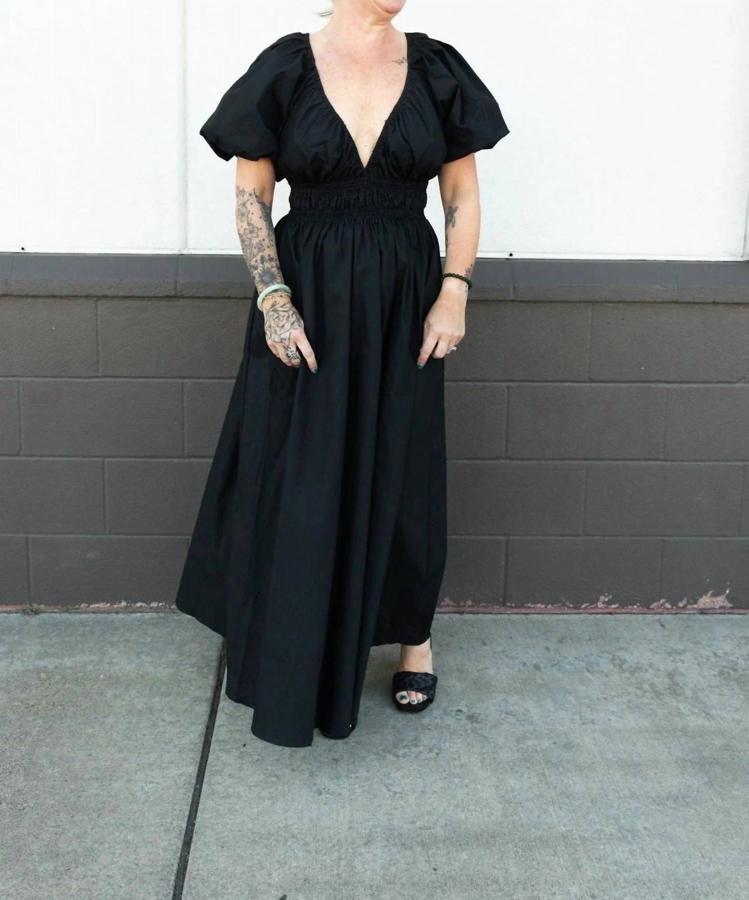 Olivaceous - Unforgettable Empire Waist Maxi Dress