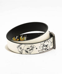 Ed Hardy - Men's 38mm Coi And Skull Reversible Belt