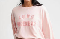 Shiraleah Long Weekend Comfy Sweatshirt in rose - women's top
