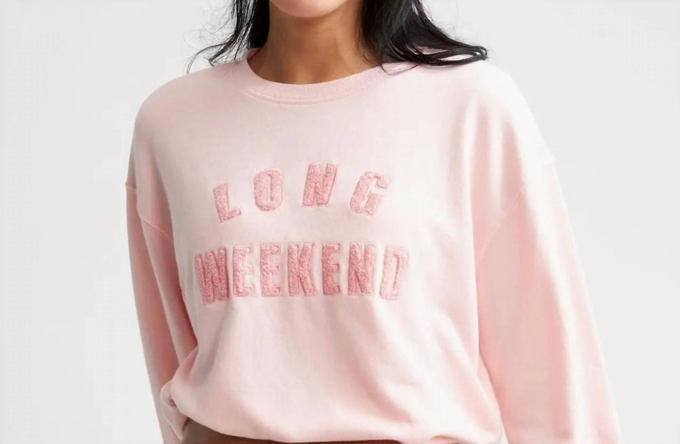 Shiraleah Long Weekend Comfy Sweatshirt in rose - women's top