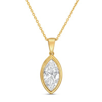 Diana M Jewels - Women's Marquise Lab-Grown Diamond Pendant Necklace (9.00 Ct) - Elegant Plus