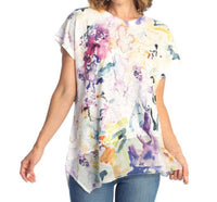 Jess & Jane - Fanciful Light Knit Asymmetric Top