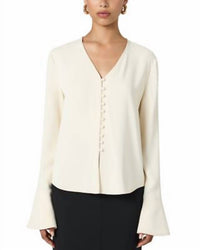 French Connection - Carmen Crepe Long Sleeve Top