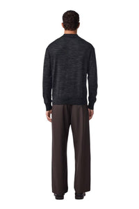 NN07 Raymond Long Sleeve Polo Sweater in black - men's shirt - alternate view