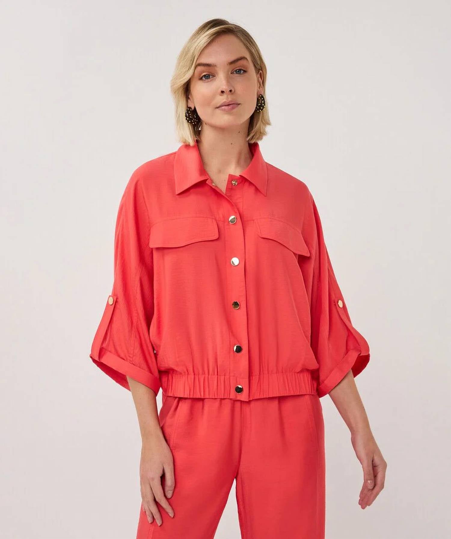 Esqualo - Short Sleeve Slub Jacket