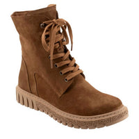 bueno Women's Scarlett Boot in tobacco suede - women's shoe