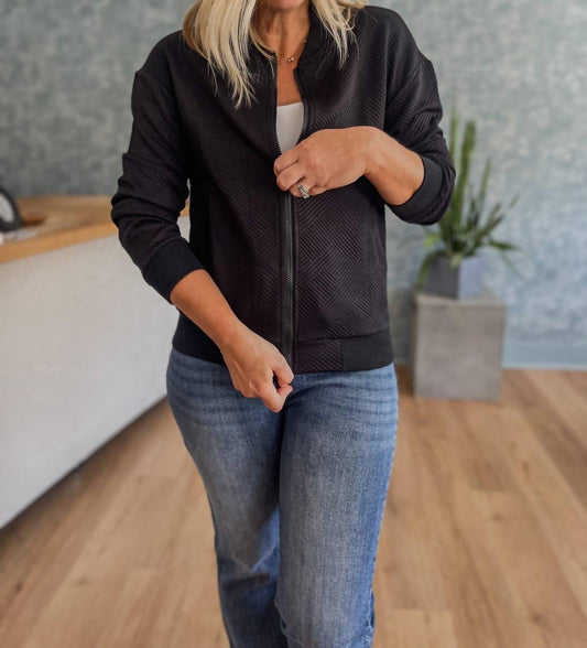 One Eleven North - Tagalong Textured Bomber Jacket