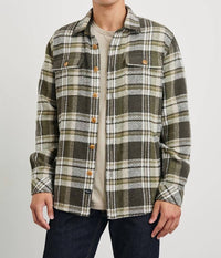 Rails Berkshire Flannel Shirt in grape leaf cedar - men's jacket