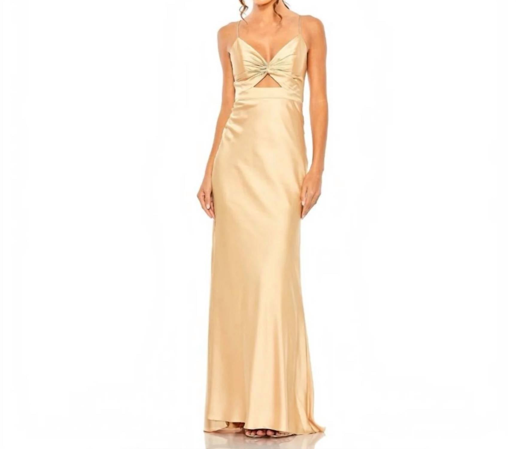 Mac Duggal - Tie-front Keyhole Gown