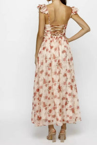 Storia - Floral Asymmetric Maxi Dress