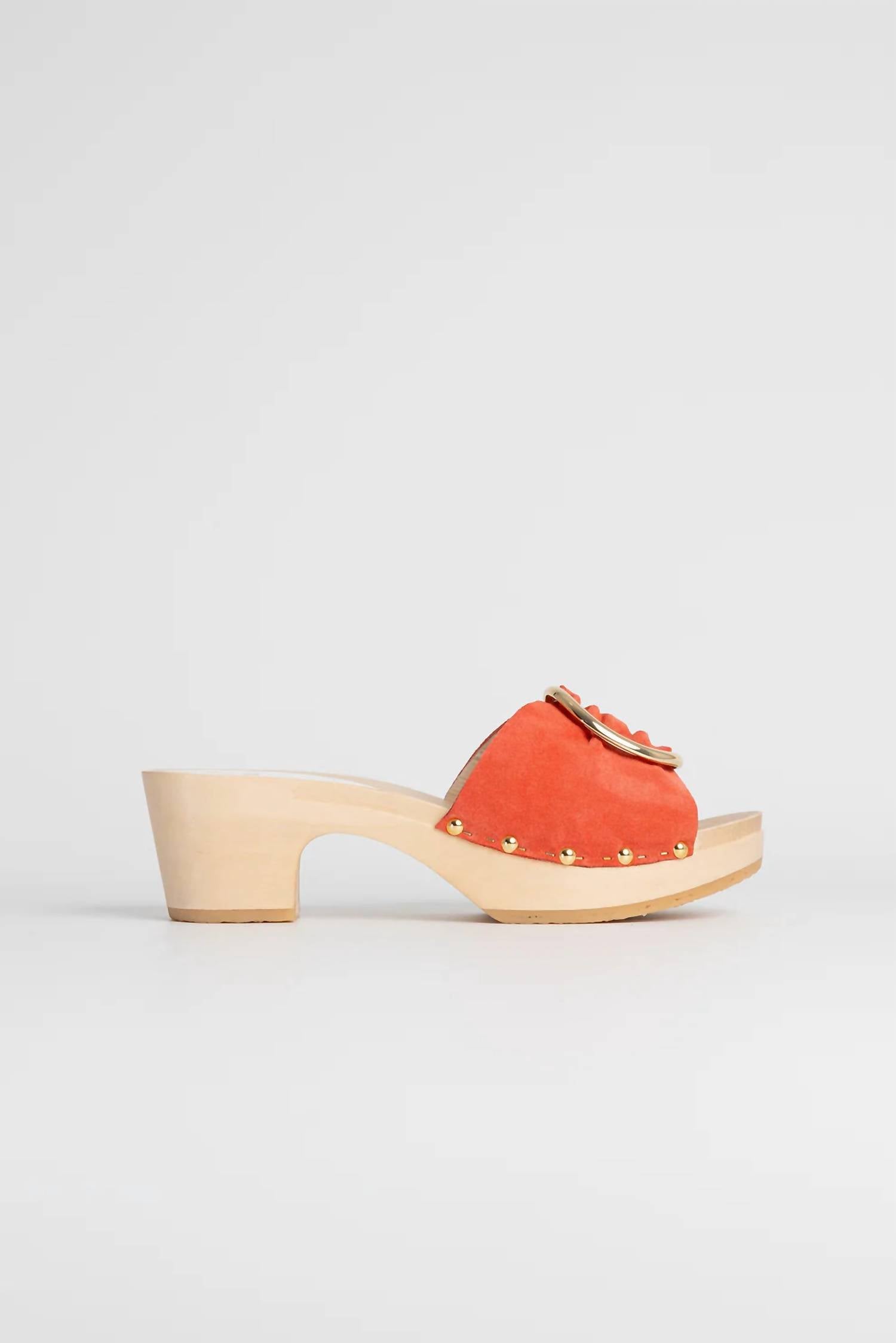 Sabot Youyou Women's Ycone Velvet Mules in croute de vachette - women's sandal