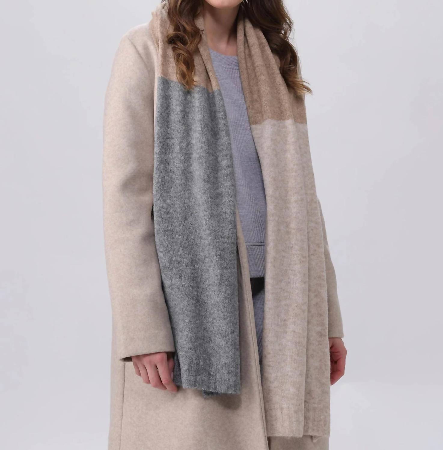 V. Fraas - Knitted Scarf With Block Stripes
