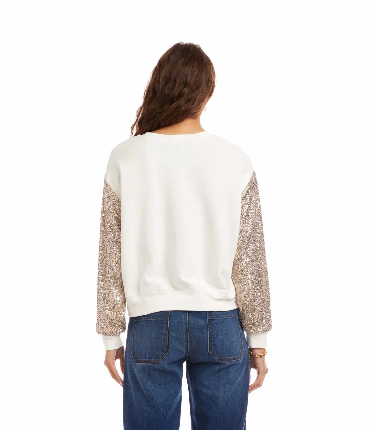 Karen Kane - Stassi Sequin Sleeve Top