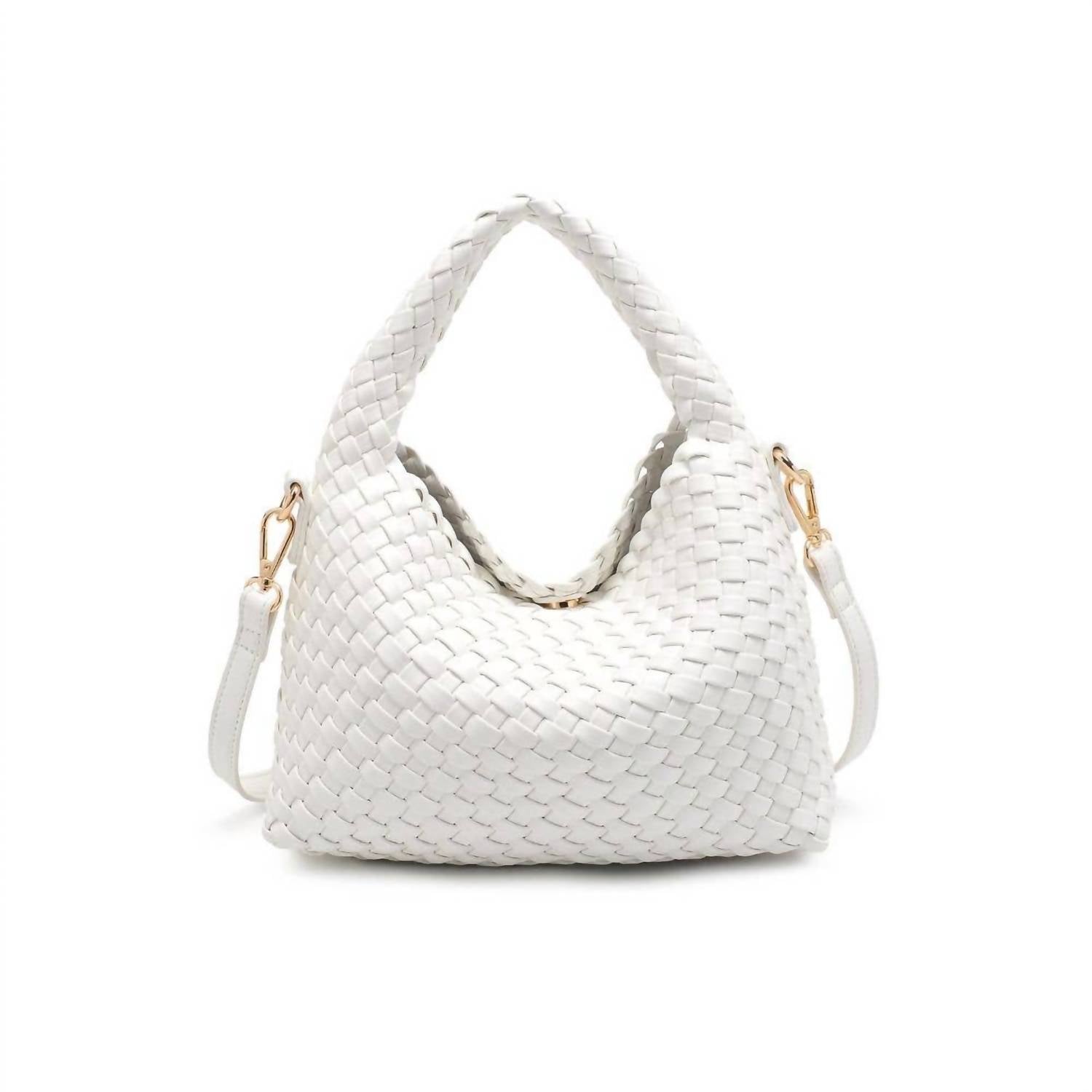 Moda Luxe - Woven Vegan Leather Crossbody Bag