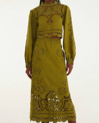 Farm Rio - Majestic Garden Midi Skirt
