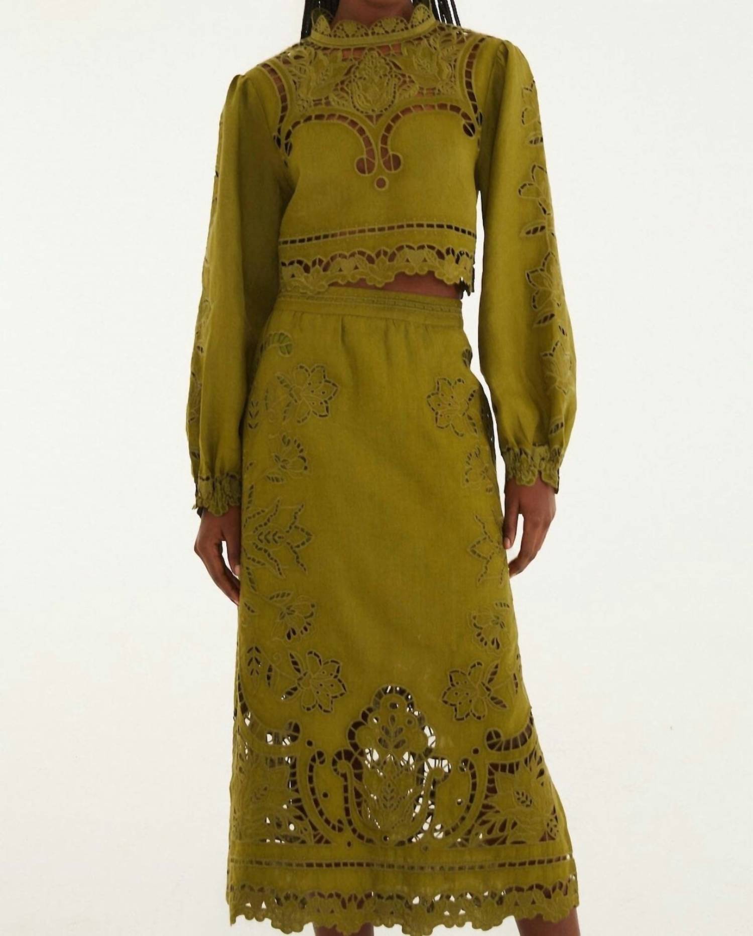 Farm Rio - Majestic Garden Midi Skirt