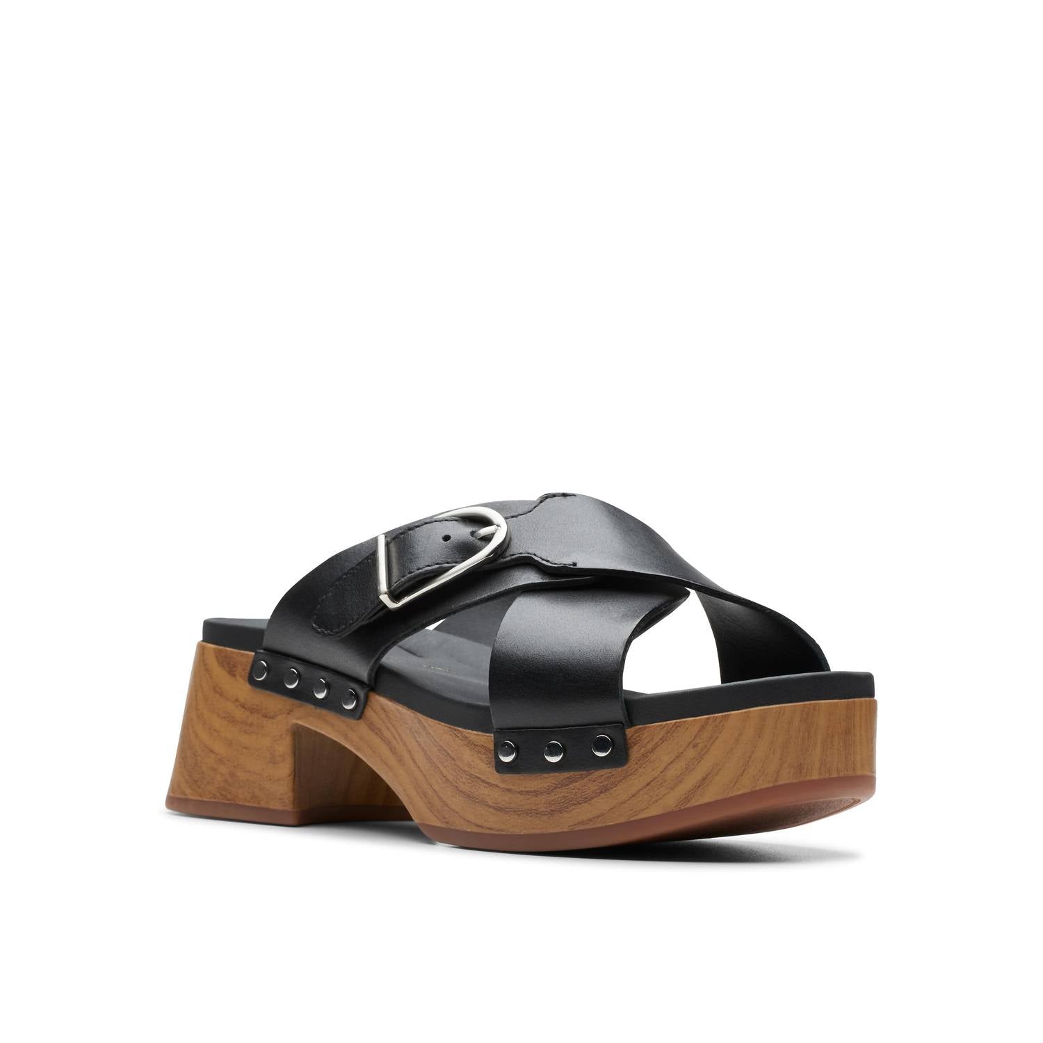 Clarks Women's Sivanne Walk Sandals in black leather - women's sandal - view 6