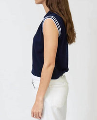 Central Park West - Brooklyn Sheer Double Layer Twofer Polo