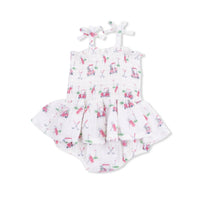 Angel Dear - Baby Girls Golf Carts Muslin Smocked Bubble With Skirt