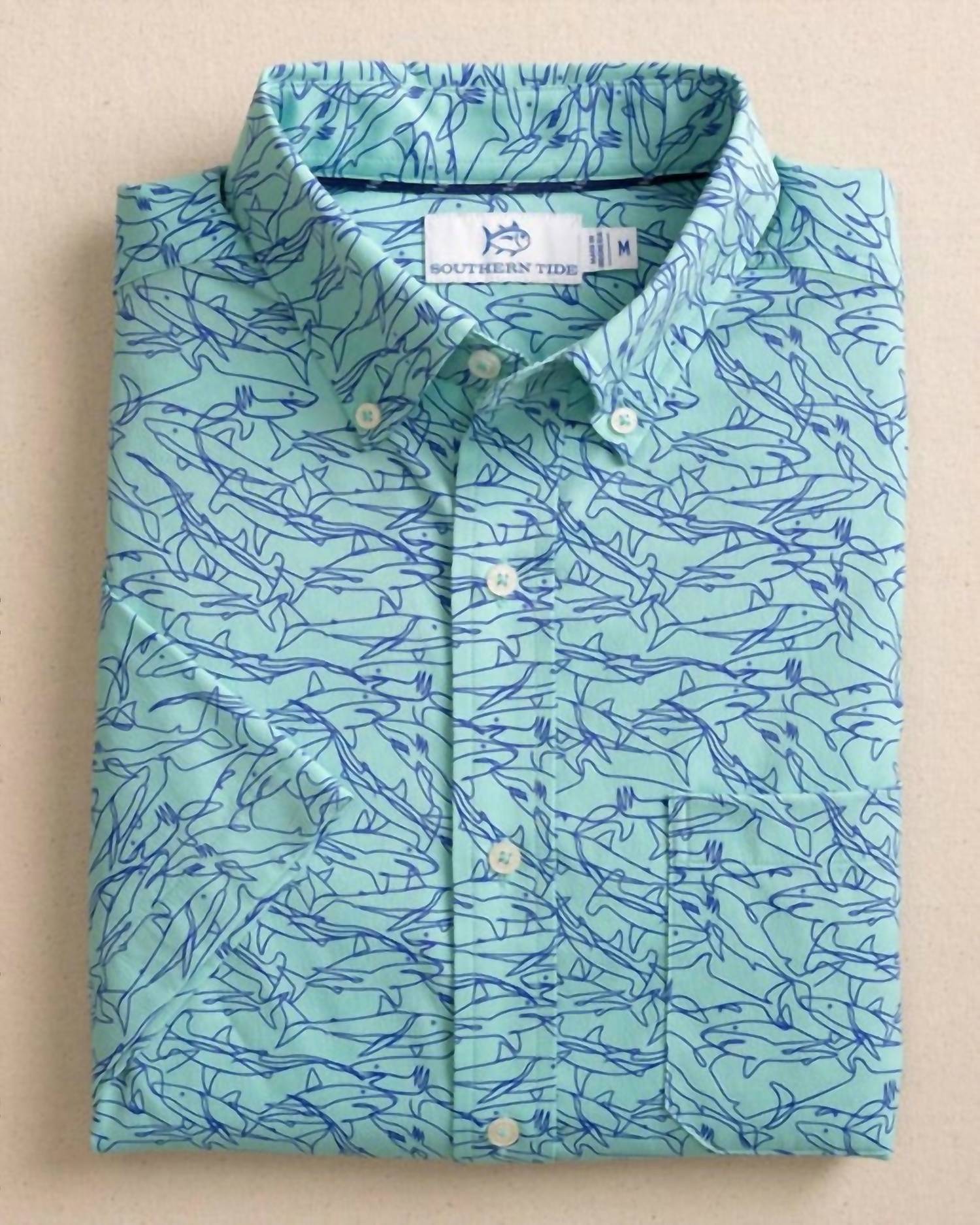 Southern Tide - Shark Bait brrr Intercoastal Short Sleeve Sport Shirt