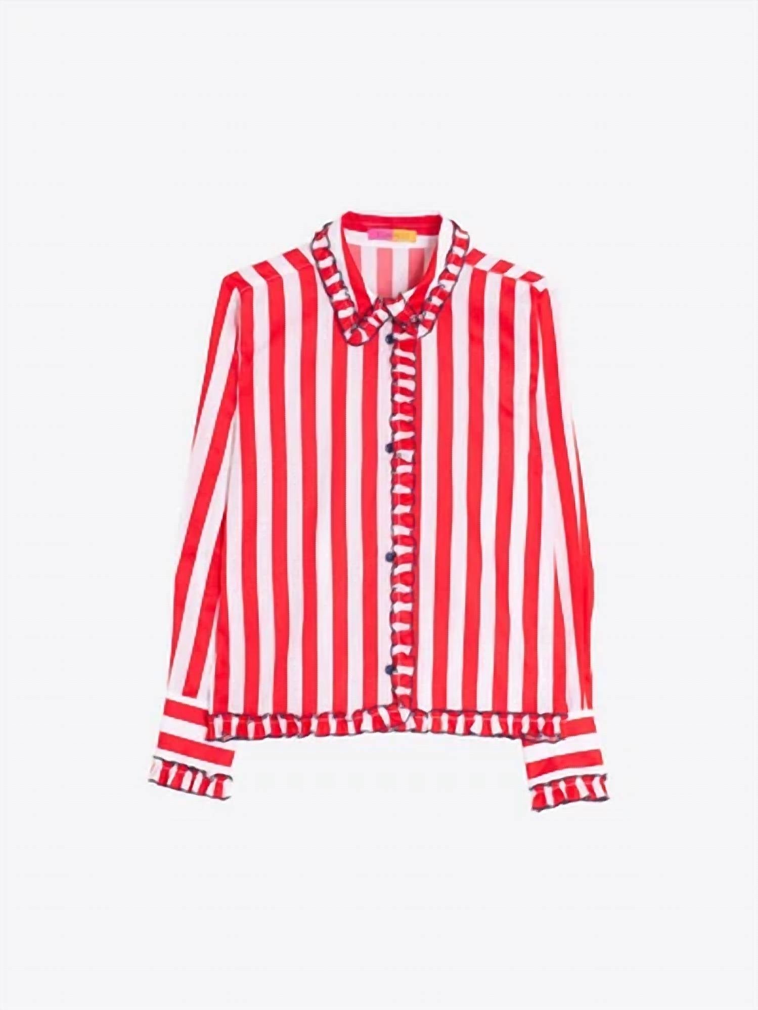 Vilagallo - Ruffles Striped Shirt