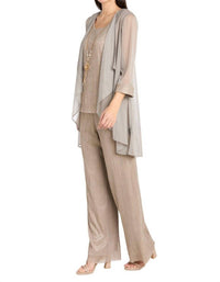 R&M Richards - 3-piece Metallic Evening Pant Suit