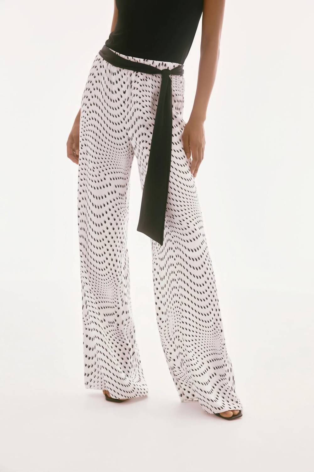 Joseph Ribkoff - Polka Dot Belted Wide Leg Pants