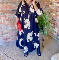 Umgee - Cheetah Print Half Button Down Dress