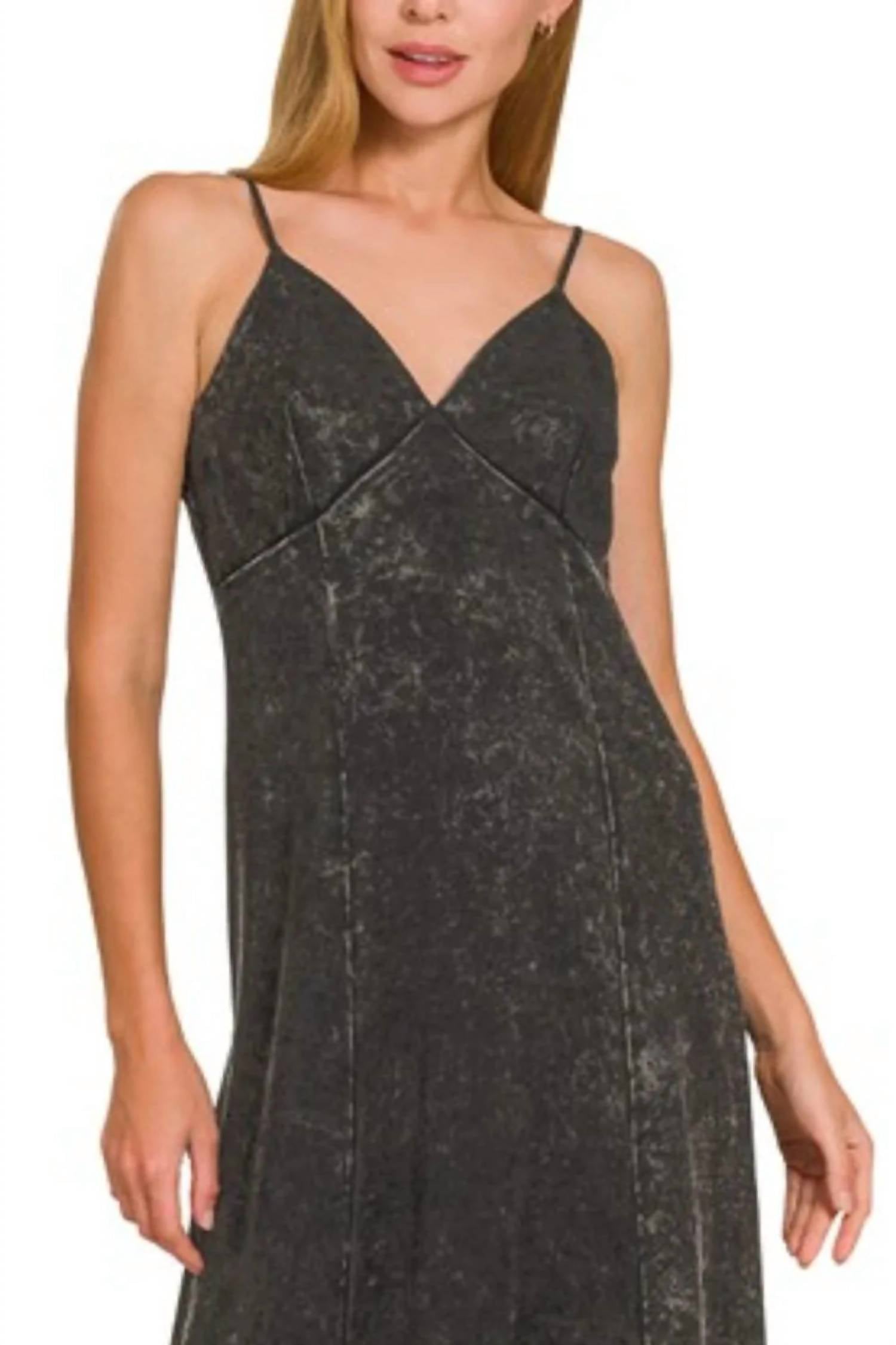 Zenana - Tencel Mineral Washed Maxi Dress