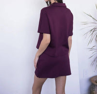 Before You Collection - Half Zip Short Sleeve Top