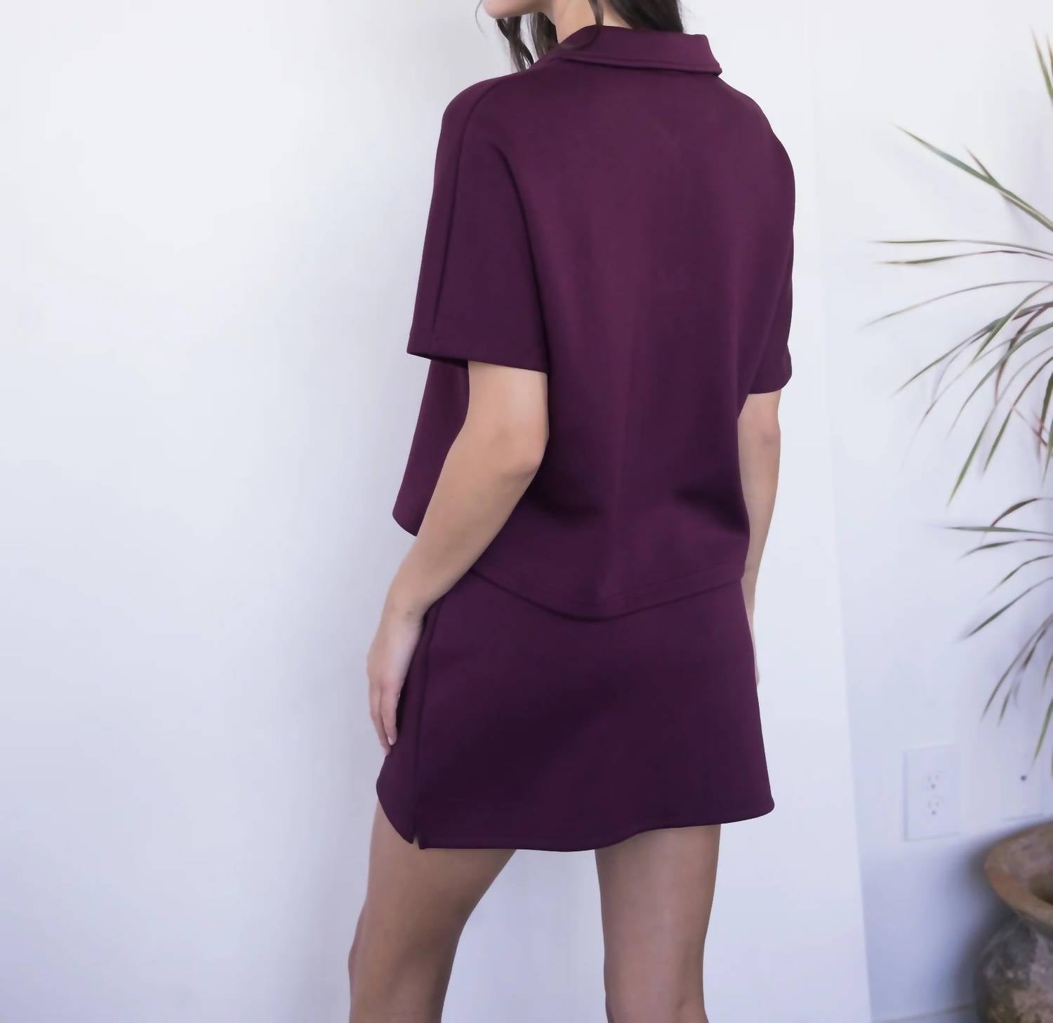 Before You Collection - Half Zip Short Sleeve Top