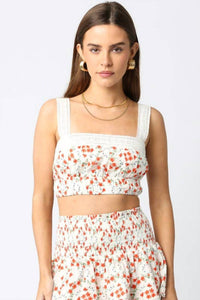Olivaceous - Marissa Floral Top