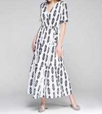 Vilagallo - Vika Blanco Jacquard Dress