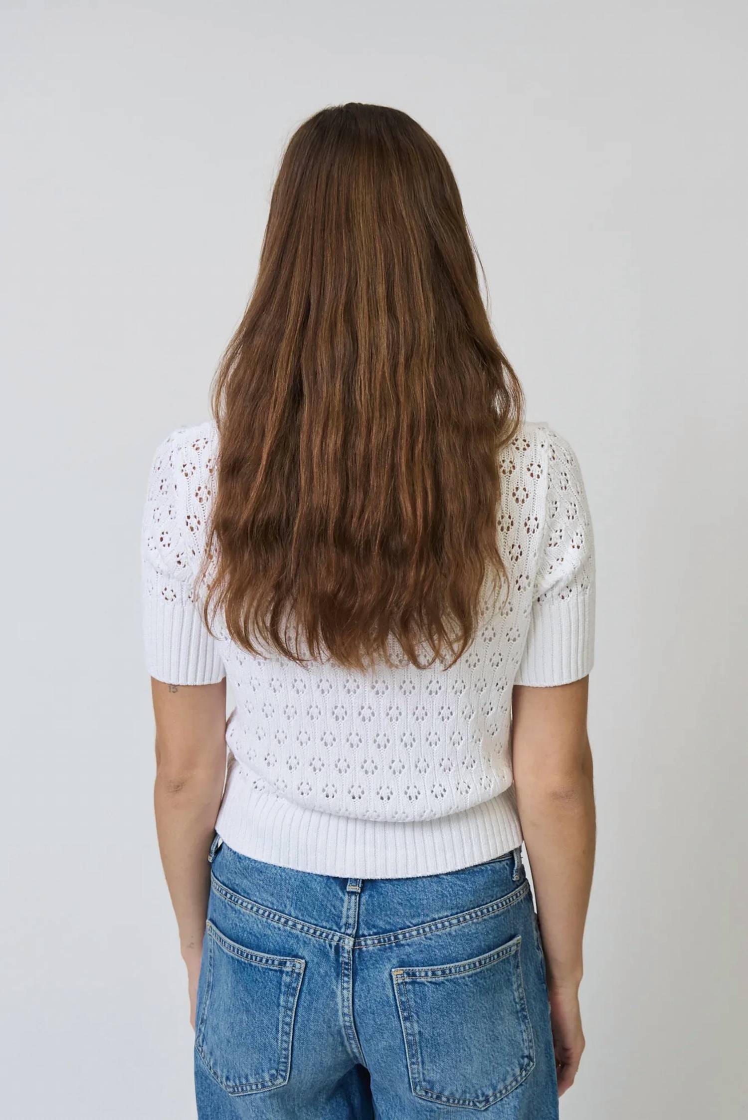 Charli - Eyelet Stitch Top