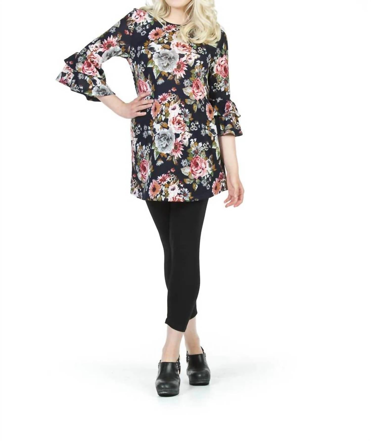Papillon - Floral A-line Sweater Dress