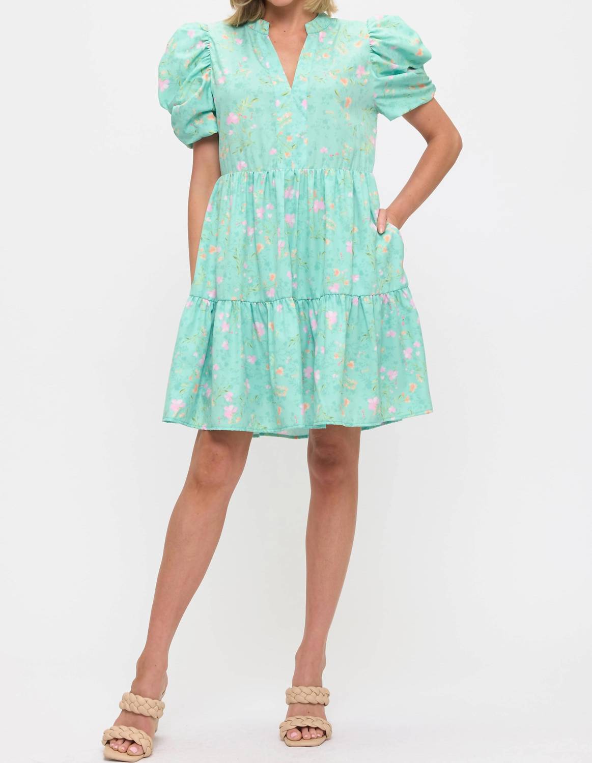 Beeson River - Floral Baby Doll Mini Dress